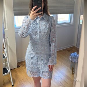 Blue lace dress